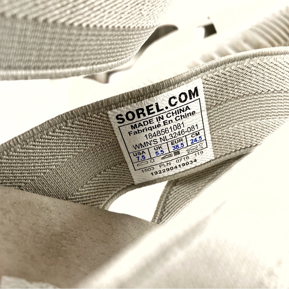 Sorel Out N About Plus Elastic Strappy Sandals Size 7.5 Grey - Picture 6 of 6